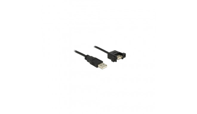 DeLOCK 1m 2xUSB2.0-A USB cable USB 2.0 USB A Black