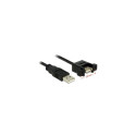 DeLOCK 1m 2xUSB2.0-A USB cable USB 2.0 USB A Black