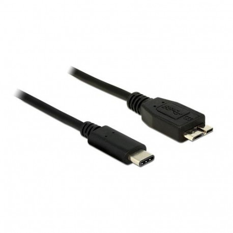 DeLOCK 1m USB 3.1 USB cable USB 3.2 Gen 2 (3.1 Gen 2) USB C Micro-USB B Black