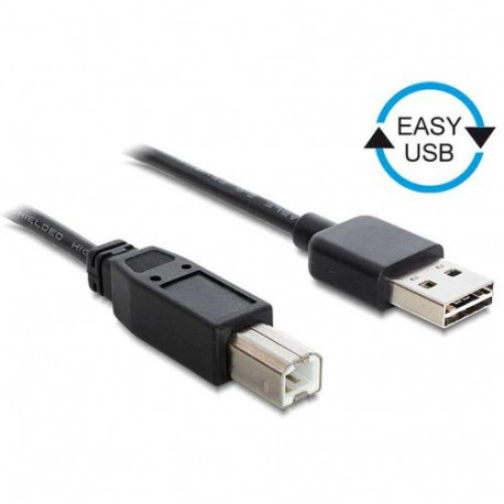 DeLOCK 1m USB 2.0 A - B m/m USB cable USB A USB B Black