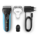 Braun Series 3 3010 Wet &amp; Dry Foil shaver Trimmer Black, Blue