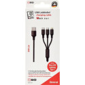 2GO 797154 USB cable 3 m USB B USB C/Micro-USB B/Lightning Black