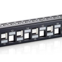Equip 24-Port Keystone Cat.6A Shielded Patch Panel, Black