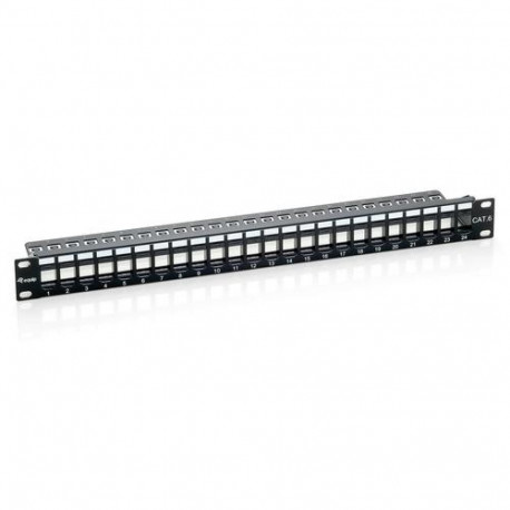 Equip 19" Patchpanel 24xKeystones  UTP 1U  LSA/110   RAL9005