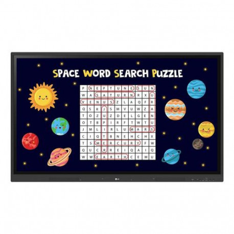 LG CreateBoard interactive whiteboard 190.5 cm (75") 3840 x 2160 pixels Touchscreen Black U