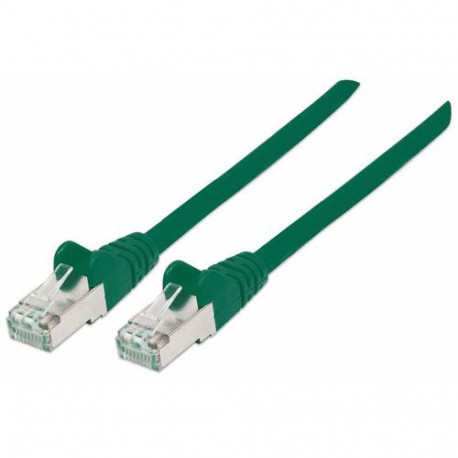 Intellinet Network Patch Cable, Cat7 Cable/Cat6A Plugs, 7.5m, Green, Copper, S/FTP, LSOH / LSZH, PVC