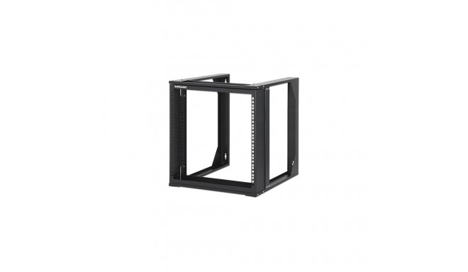 Intellinet 19" Wall Mount Open Frame Network Rack, 9U, Front-hinged Swing Frame Flat Pack, 2-Po