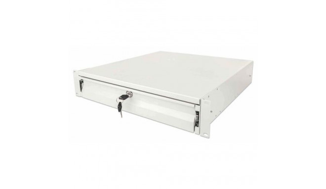 Intellinet 19&quot; Storage Drawer, 2U, Lockable, 466mm Depth, Grey