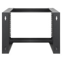 Intellinet 19" Wall Mount Open Frame Network Rack, 6U, Front-hinged Swing Frame Flat Pack, 
