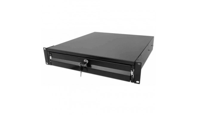 Intellinet 19&quot; Storage Drawer, 2U, Lockable, 466mm Depth, Black