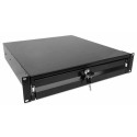 Intellinet 19&quot; Storage Drawer, 2U, Lockable, 466mm Depth, Black