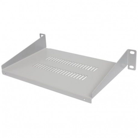 Intellinet 10&quot; Cantilever Shelf, 1U, Shelf Depth 150mm, Vented, Max 25kg, Grey, Three Year 