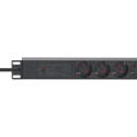 Intellinet 19&quot; 1U Rackmount 7-Way EU 2-pin (CEE 7/3) PDU with Surge Protection, 16A, On/Off
