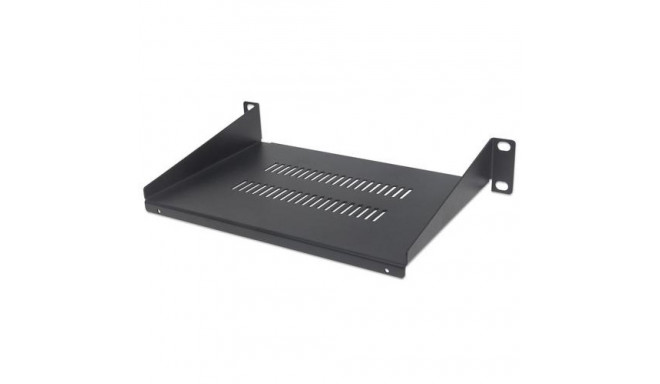 Intellinet 10&quot; Cantilever Shelf, 1U, 150mm Depth, Vented, Max 45kg, Black, Three Year Warra
