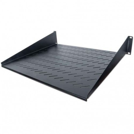 Intellinet 19" Cantilever Shelf, 2U, 2-Point Front Mount, 400mm Depth, Vented, Max 25kg, Black,