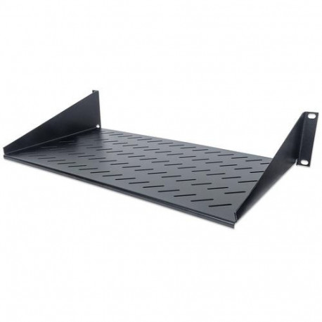 Intellinet 19" Cantilever Shelf, 2U, 2-Point Front Mount, 250mm Depth, Max 25kg, Black, Thr
