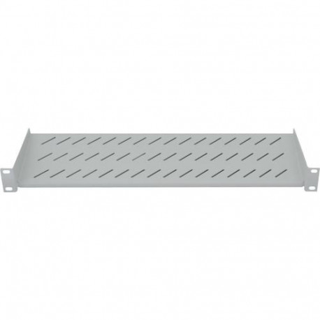 Intellinet 19" Cantilever Shelf, 1U, 2-Point Front Mount, 150mm Depth, Max 25kg, Grey, Thre