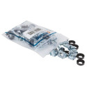 Intellinet Cage Nut Set (20 Pack), M6 Nuts, Bolts and Washers, Suitable for Network Cabinets/Server 