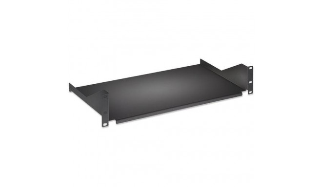 Intellinet 19" Cantilever Shelf, 2U, Fixed, Depth 400mm, Max 25kg, Black, Three Year Warran