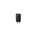 Havit UC132 EU - GaN 22 W dual-port charger with wireless charging option, black