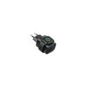 Havit UC132 EU - GaN 22 W dual-port charger with wireless charging option, black