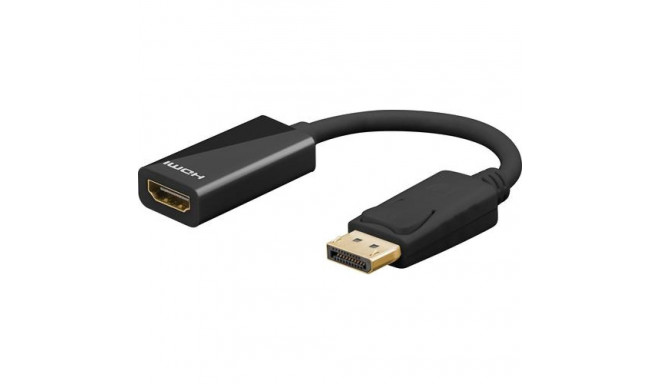 Goobay DisplayPort/HDMI 0.1 m HDMI Type A (Standard) Black