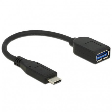 DeLOCK USB 3.1 Gen 2 Type-C/Typ-A USB cable 0.1 m USB C USB A Black