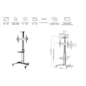 Equip 650602 37-70“ 90° Rotate Single Display LFD Trolley