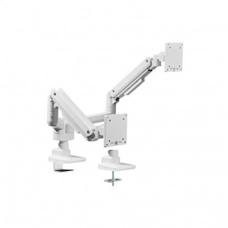 Equip 17"-35" Heavy-Duty Dual Monitor Desk Mount Bracket, White
