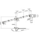 Equip 17&quot;-27&quot; Articulating Triple Monitor Tabletop Stand