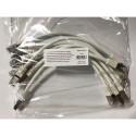 Equip Cat.6A Platinum S/FTP Patch Cable, White, 0.25m, 10pcs/set