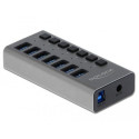 DeLOCK External USB 5 Gbps Hub with 7 Ports + Switch