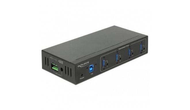 DeLOCK 63309 interface hub USB 3.2 Gen 1 (3.1 Gen 1) Type-B 5000 Mbit/s Black