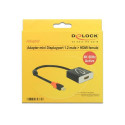 DeLOCK 62735 video cable adapter 0.2 m Mini DisplayPort HDMI Type A (Standard) Black
