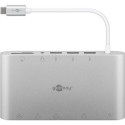 Goobay 62113 laptop dock/port replicator Wired USB 3.2 Gen 1 (3.1 Gen 1) Type-C Silver