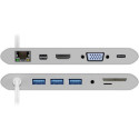 Goobay 62113 laptop dock/port replicator Wired USB 3.2 Gen 1 (3.1 Gen 1) Type-C Silver