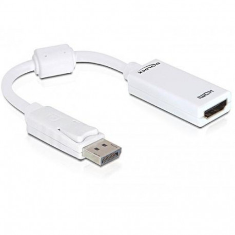 DeLOCK 61767 video cable adapter 0.125 m DisplayPort HDMI Type A (Standard) White