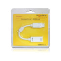 DeLOCK 61767 video cable adapter 0.125 m DisplayPort HDMI Type A (Standard) White