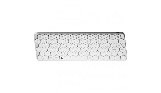 KeySonic KSK-5020BT-S (DE) keyboard Office Bluetooth QWERTZ German Aluminium, White