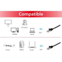 Equip Cat.6A U/FTP Flat Patch Cable, 5.0m, black