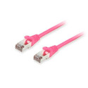 Equip Cat.6A S/FTP Patch Cable, Pink, 2.0m