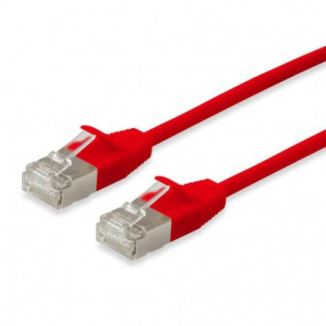 Equip Cat.6A F/FTP Slim Patch Cable, 0.5m, Red