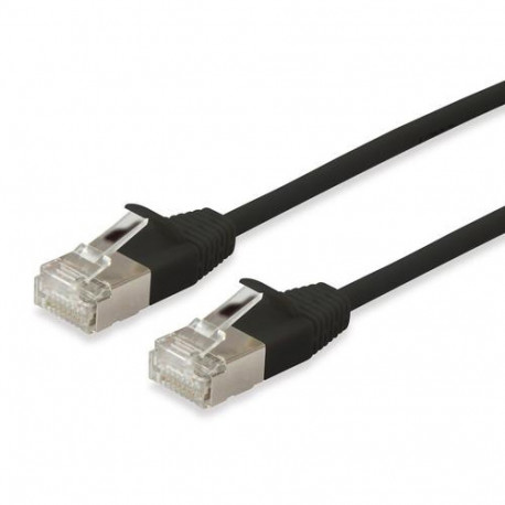 Equip Cat.6A F/FTP Slim Patch Cable, 10m, Black