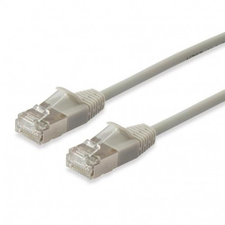Equip Cat.6A F/FTP Slim Patch Cable, 1m, Beige