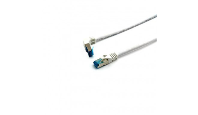 Equip Cat.6A S/FTP Patch Cable, Angled to Straight plug, 3.0m, White