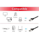 Equip Cat.6 S/FTP Patch Cable, 10m, Black