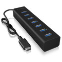 ICY BOX IB-HUB1700-C3 USB 3.2 Gen 1 (3.1 Gen 1) Type-C 5000 Mbit/s Black