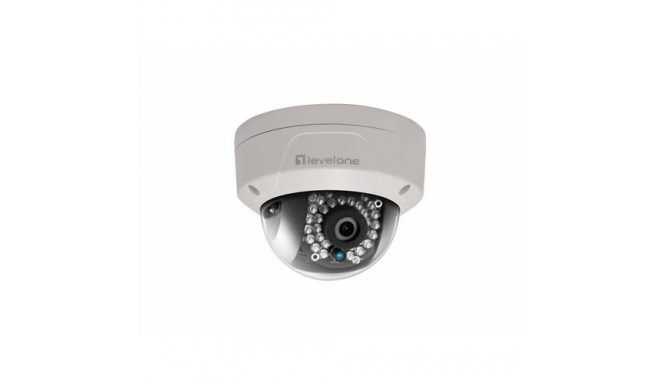 LevelOne GEMINI Fixed Dome IP Network Camera, 5-Megapixel, 802.3af PoE, IR LEDs, Indoor/Outdoor, two