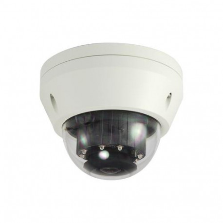 LevelOne HUBBLE Fixed Dome IP Network Camera, H.265, 3-Megapixel, 802.3af PoE, IR LEDs, Indoor/Outdo