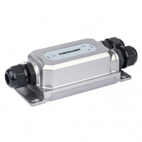 Intellinet 2-Port Outdoor Vandalproof Gigabit PoE++ Extender, Two 30 W Ports, Extends PoE up to 100
